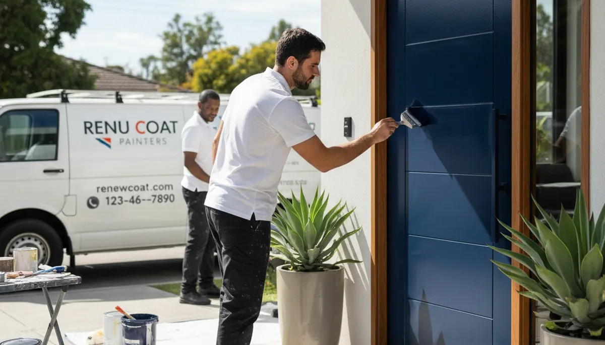 Professional door painting service in Green Bay WI by expert house painters
