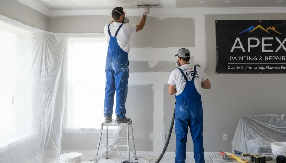 Professional drywall repair and wall restoration in Green Bay, WI home by expert painters