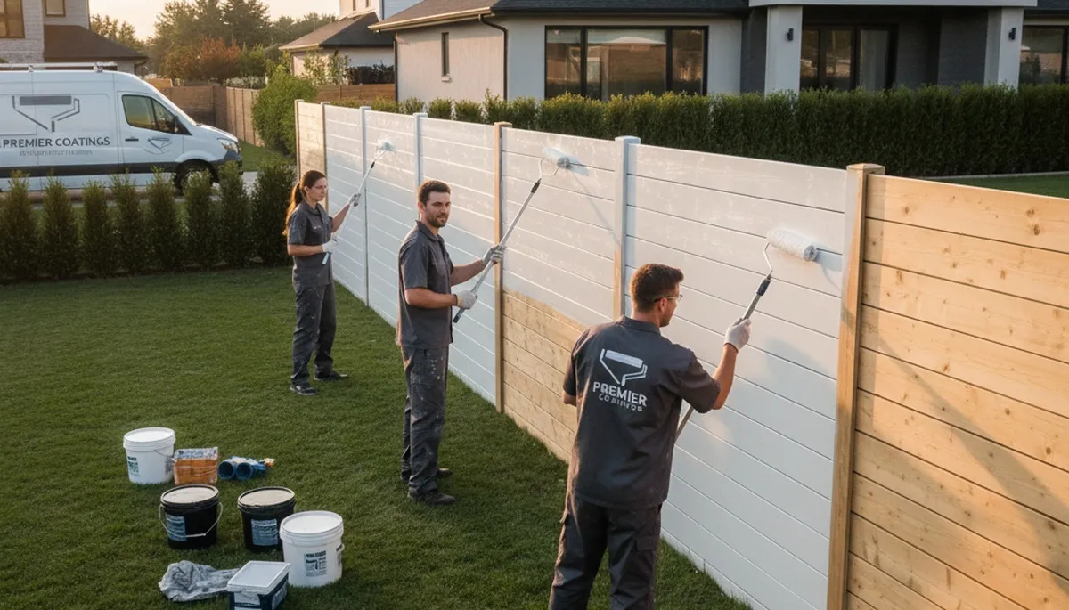 Professional fence painting in Green Bay WI with weather-tough coatings for wood and vinyl fences