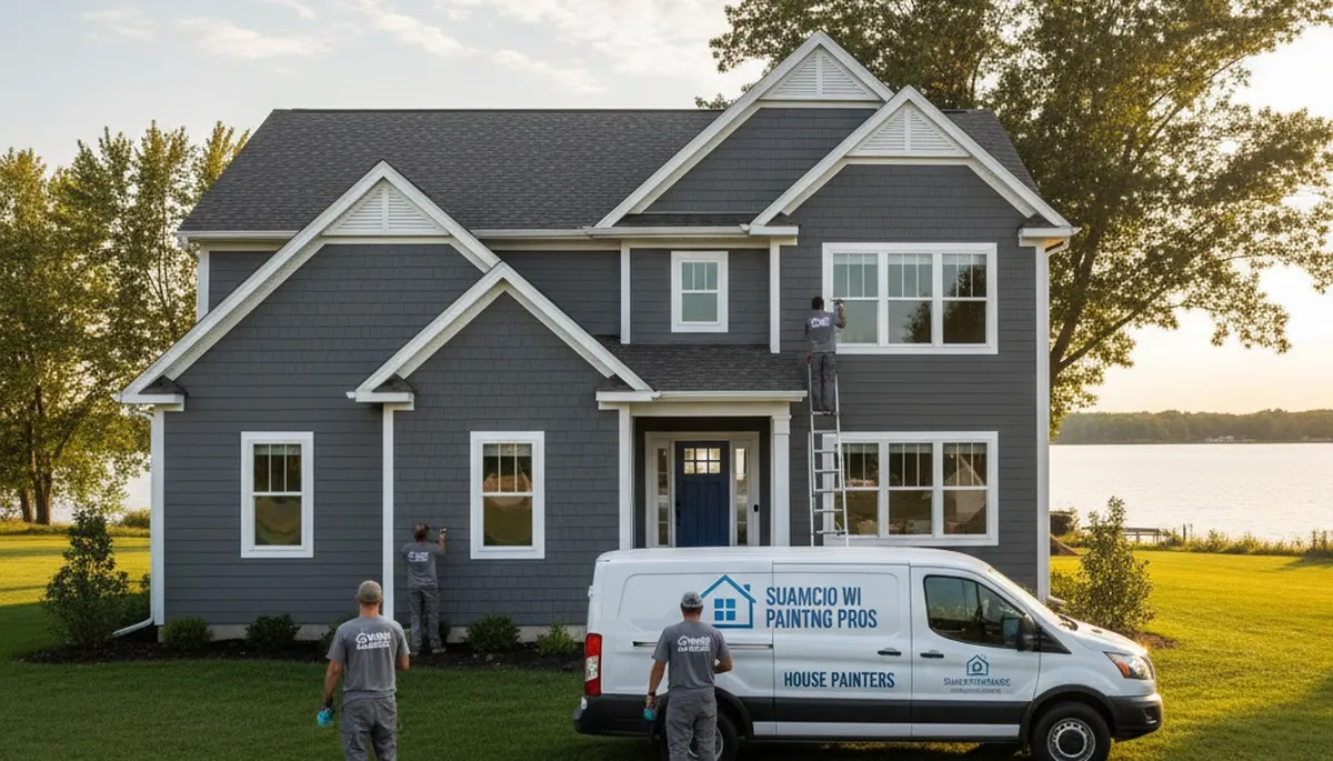Professional house painters improving exterior home curb appeal in Green Bay WI